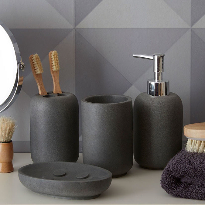 Canyon Grey Stone Effect Lotion Dispenser Profile Large Image