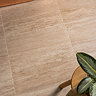 Capri Beige Travertine Stone Effect Wall & Floor Tiles - 600 x 600mm