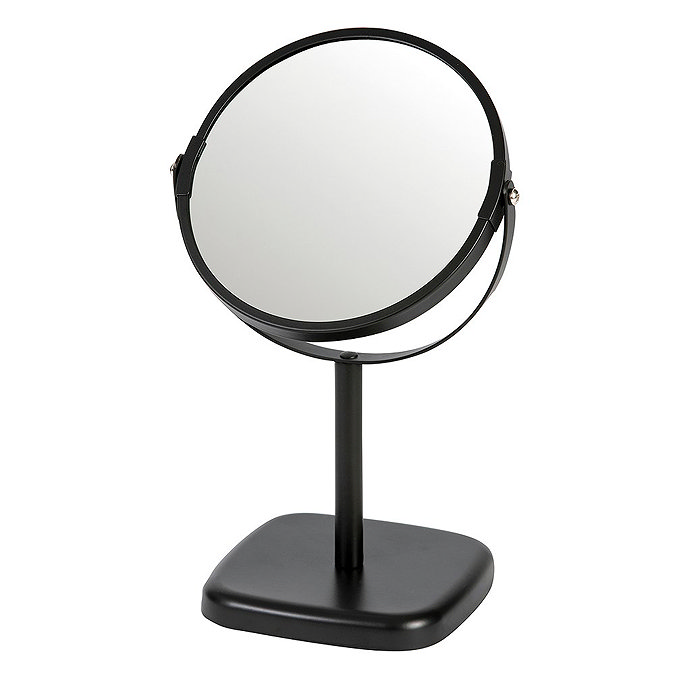 Capri Black Free Standing Cosmetic Mirror Large Image