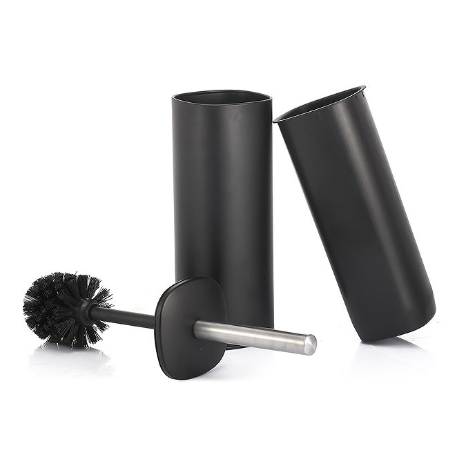 Capri Black Toilet Brush & Holder  Profile Large Image