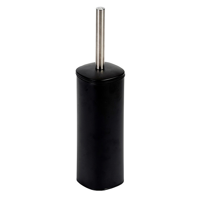 Capri Black Toilet Brush & Holder Large Image