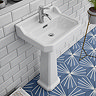 Carlton 1 Tap Hole Traditional Basin + Pedestal