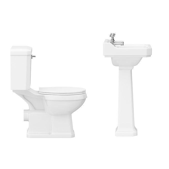 Nuie Carlton 4-Piece Traditional 2TH Bathroom Suite - 560mm Basin  Newest Large Image