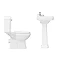 Nuie Carlton 4-Piece Traditional 2TH Bathroom Suite - 560mm Basin  Newest Large Image