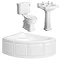 Carlton Bathroom Suite + Reef Offset Corner Bath Large Image