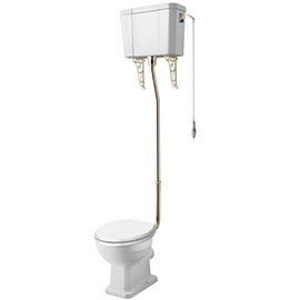 Carlton Gold High Level Traditional Toilet (WC, Cistern + Pan) Medium Image
