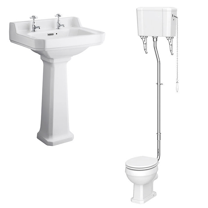 Carlton High Level Bathroom Suite + Roll Top Bath  Standard Large Image