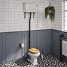 Carlton Matt Black Traditional High Level Toilet