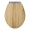 Carlton Natural Walnut Wooden Soft Close Toilet Seat Large Image
