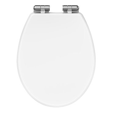 Carlton Soft Close Toilet Seat with Chrome Hinges - Various Colour Options  Profile Large Image