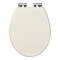 Carlton Oyster Soft Close Toilet Seat with Chrome Hinges Large Image