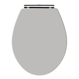 Carlton Stone Grey Wooden Soft Close Toilet Seat Medium Image