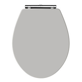 Carlton Stone Grey Wooden Soft Close Toilet Seat Large Image