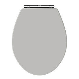Carlton Stone Grey Wooden Soft Close Toilet Seat Large Image