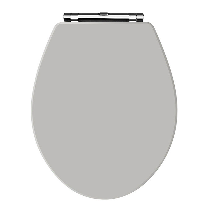 Carlton Stone Grey Wooden Soft Close Toilet Seat Large Image