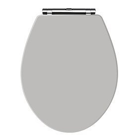 Carlton Stone Grey Wooden Soft Close Toilet Seat Large Image