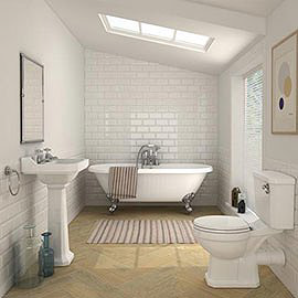 Carlton Traditional Double Ended Roll Top Bathroom Suite (1695mm) Medium Image