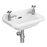 Carlton 515mm Traditional Cloakroom Basin (2 Tap Hole - Depth 300mm)