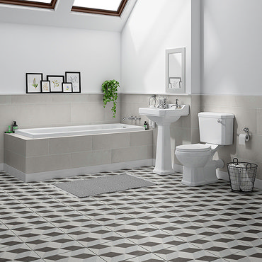 Carlton Traditional Bathroom Suite (1700 x 700mm)  Profile Large Image