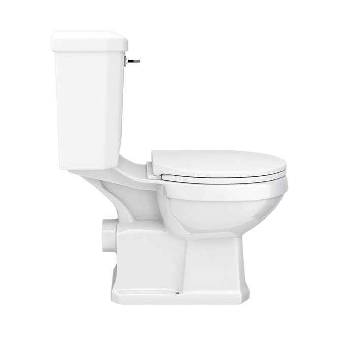 Carlton Traditional Cloakroom Suite - Close Couple Toilet & Wall Hung Basin  Standard Large Image