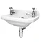 Carlton Traditional Cloakroom Suite - Close Couple Toilet & Wall Hung Basin  In Bathroom Large Image