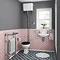 Carlton Traditional Cloakroom Suite - High level Toilet + Wall Hung Basin Large Image
