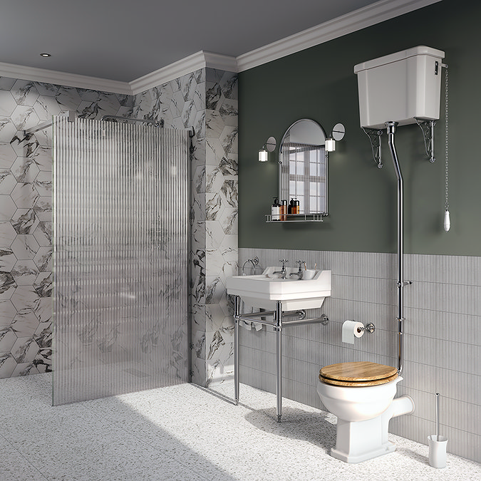 Carlton Traditional High Level Toilet with Soft Close Seat