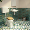 Carlton Traditional Low Level Toilet with Ornate Cistern Brackets and Soft Close Seat