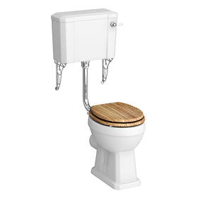 Carlton Traditional Low-Level Toilet with Ornate Cistern Brackets and Soft Close Seat