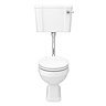 Carlton Traditional Low Level Toilet with Soft Close Seat - Gloss White Large Image