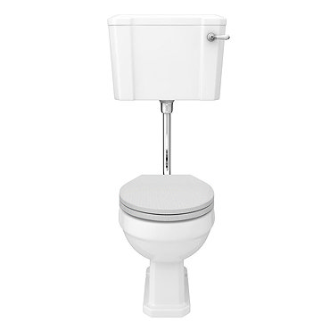 Carlton Traditional Low Level Toilet with Soft Close Seat - Various Colour Options  Feature Large Im