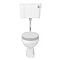 Carlton Traditional Low Level Toilet with Soft Close Seat - White Ash Wood Effect Large Image