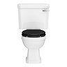 Carlton Traditional Toilet with Soft Close Seat - Satin Black  Large Image