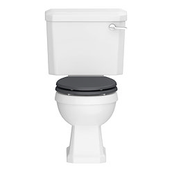Carlton Traditional Toilet with Soft Close Seat - Gloss Graphite Large Image