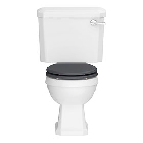 Carlton Traditional Toilet with Soft Close Seat - Gloss Graphite Large Image