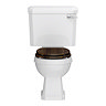 Carlton Traditional Toilet with Soft Close Seat - Walnut Wood Effect  Large Image