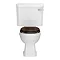 Carlton Traditional Toilet with Soft Close Seat - Walnut Wood Effect Large Image