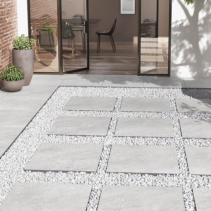 Carmona Grey Outdoor Stone Effect Floor Tile - 600 x 900mm  Profile Large Image