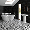 Caroline Black and White Wall and Floor Tiles - 200 x 200mm