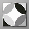 Caroline Black and White Wall and Floor Tiles - 200 x 200mm