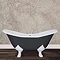 JIG Banburgh Small 2TH Cast Iron Roll Top Bath (1560x765mm) with Feet  In Bathroom Large Image