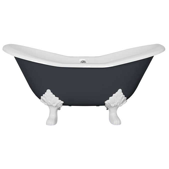 JIG Banburgh Small 2TH Cast Iron Roll Top Bath (1560x765mm) with Feet Large Image