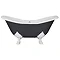 JIG Banburgh Small 2TH Cast Iron Roll Top Bath (1560x765mm) with Feet Large Image