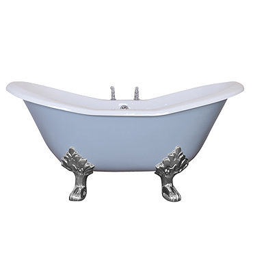 JIG Banburgh Small 2TH Cast Iron Roll Top Bath (1560x765mm) with Feet  Feature Large Image