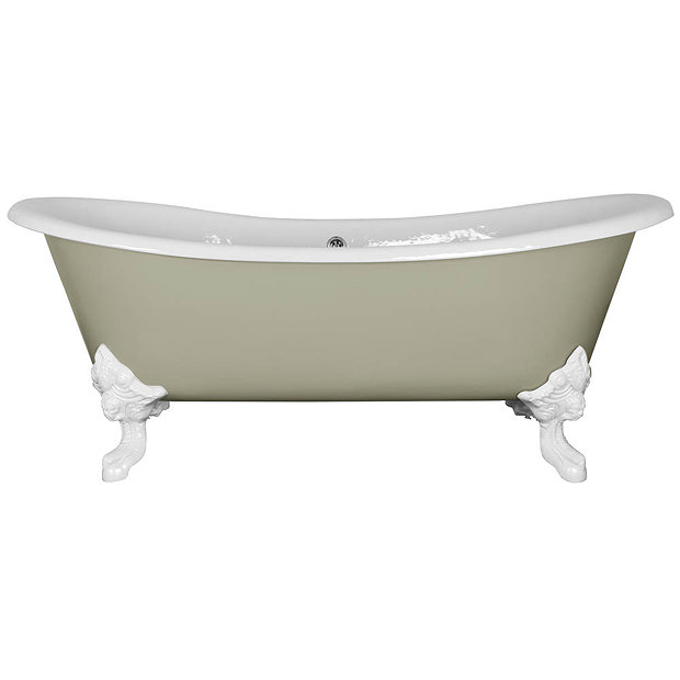 Hurlingham Belvoir 0TH Cast Iron Roll Top Bath (1840x780mm) with White Feet Large Image