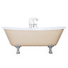 Hurlingham Berwick 0TH Cast Iron Roll Top Bath (1720x680mm) with Chrome Feet Large Image