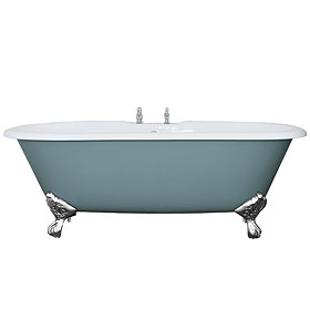 Hurlingham Bisley 2TH Cast Iron Roll Top Bath (1690x750mm) with Chrome Feet Large Image