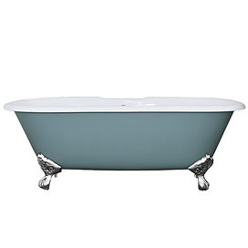 Hurlingham Bisley 0TH Cast Iron Roll Top Bath (1690x750mm) with Chrome Feet Large Image
