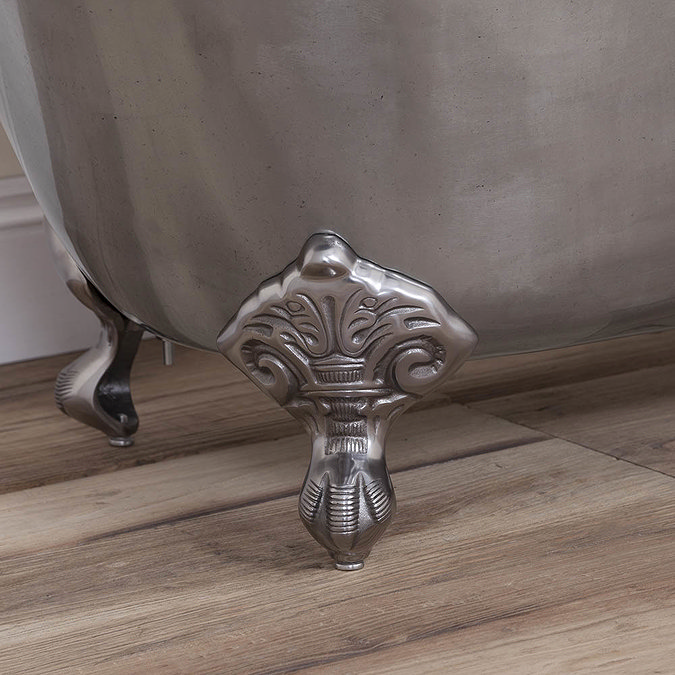 JIG Bisley Fully Polished Cast Iron Roll Top Bath (1690x750mm) with Feet Profile Large Image
