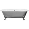 JIG Bisley Fully Polished Cast Iron Roll Top Bath (1690x750mm) with Feet Large Image